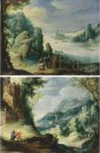 An Extensive Landscape With The Meeting Of Jacob And Esau by Paul Bril