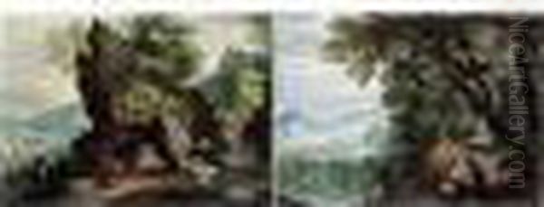 A Wooded Landscape With The Flight Into Egypt - view 1