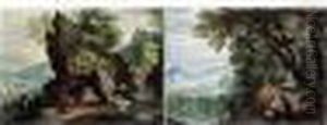 A Wooded Landscape With The Flight Into Egypt