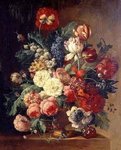 Still Life of Flowers in a Vase by Jan Van Huysum
