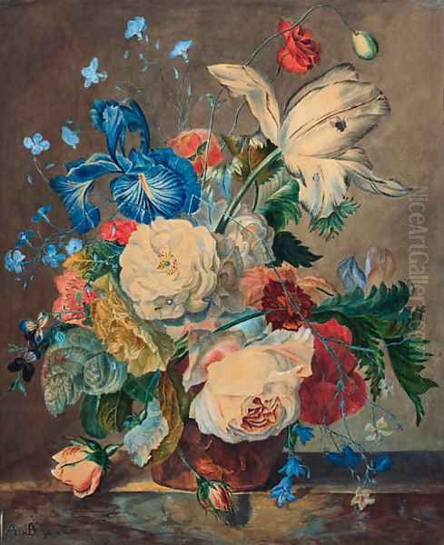 A still life of flowers - view 1