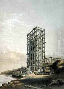 Britannia Bridge Caernarvon Tower by George Hawkins