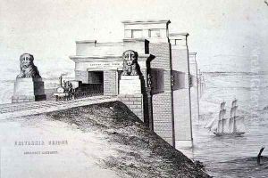 Britannia Bridge Anglesey Entrance 2 by George Hawkins