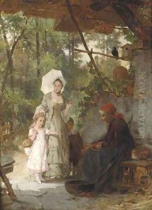 Visiting the wise old lady by Carl Heinrich Hoff