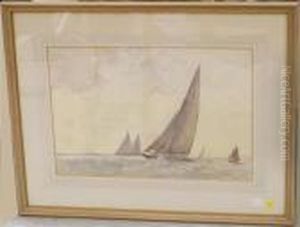 Sailboats by Arthur John Trevor Briscoe