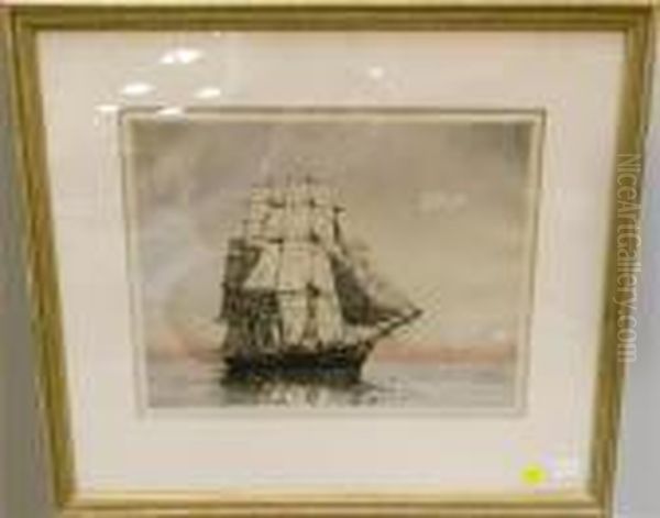 Masted Ship - view 1