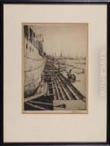 "in Drydock" - Etching - view 1