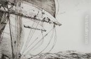 'furling The Foresail' 1924 by Arthur John Trevor Briscoe