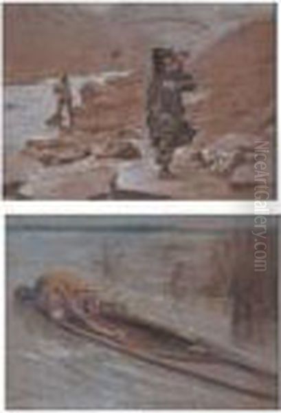 Le Pecheur Maladroit - Le Chasseur En Barque - view 1
