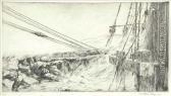 All Hands; Low Tide, Brixham; Bending The Foresail; Gulls - view 1