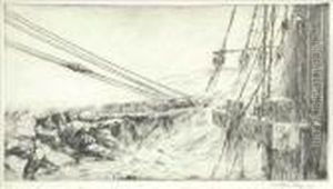 All Hands; Low Tide, Brixham; Bending The Foresail; Gulls by Arthur John Trevor Briscoe
