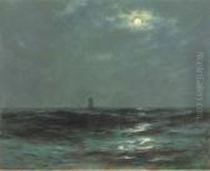 Moonlight At Sea by Arthur John Trevor Briscoe