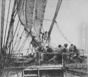 Hoisting The Sails by Arthur John Trevor Briscoe