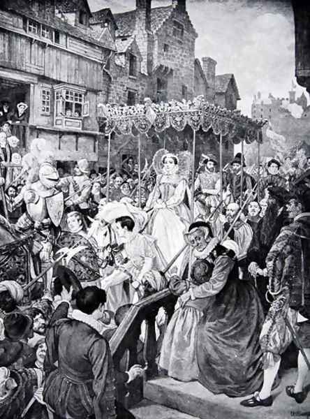 Mary Queen of Scots enters Edinburgh - view 1