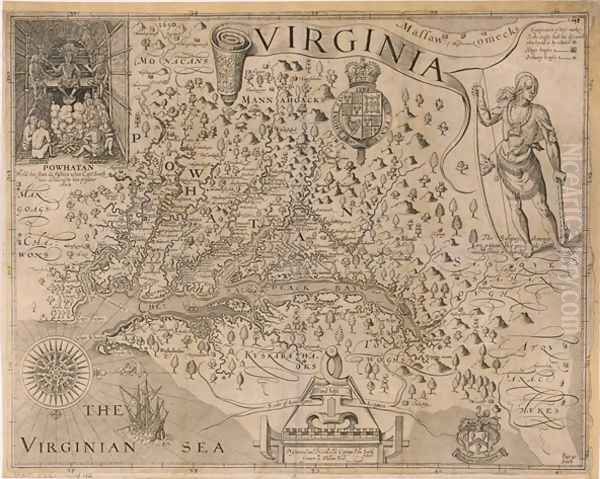 John Smiths Map of Virginia - view 1