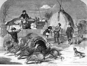 Thanksgiving Day Ways and Means from Harpers Weekly by Winslow Homer