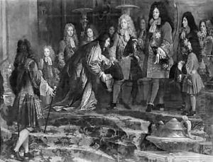 The Doge of Genoa offering his apologies to Louis XIV 1638-1715 by Claude-Guy Halle