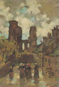 Fishwomen conversing on the street, St. Andrews by James Watterston Herald