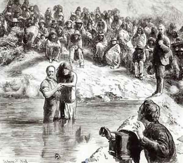 A Baptism of North American Indians Mormons Posing as Apostles of Christ - view 1