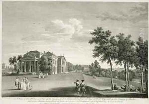 View of the house and part of the garden at West Wycombe Buckinghamshire