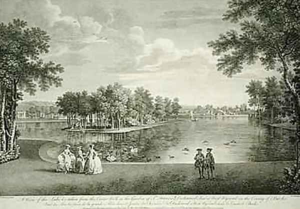 View of the Lake from the Centre Walk in the garden at West Wycombe Buckinghamshire - view 1