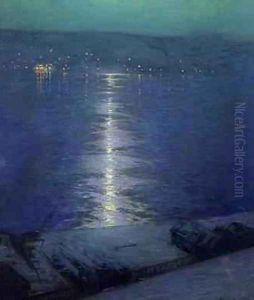 Moonlight on the River by Lowell Birge Harrison