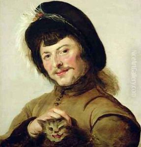 A Young Man with a Cat