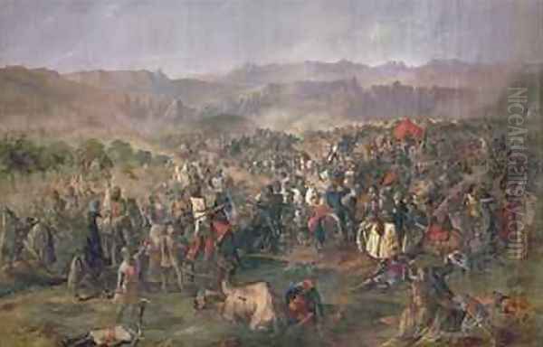 Battle of Las Navas de Tolosa in which the kings of Castile defeat the Almohads in 1212 - view 1