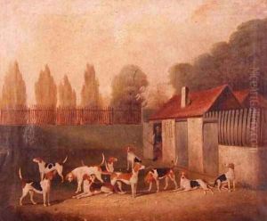 Foxhounds in a Kennelyard