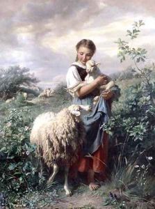 The Shepherdess by Johann Baptist Hofner