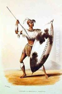 Lingap a Matabili Warrior by William Cornwallis Harris