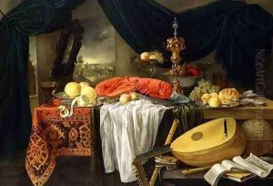 Still Life with a Lobster Lemons and a Lute