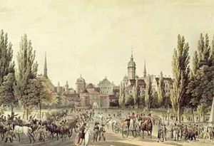 View of Leipzig from the Grimma Gate by Christian Gottlob Hammer