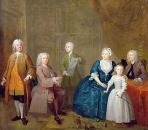 The Kirby Hall Conversation Piece by Gawen Hamilton