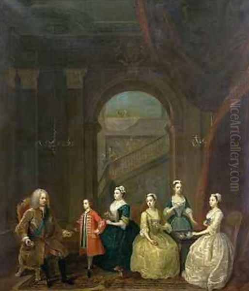 Thomas Wentworth 1672-1739 Earl of Strafford and his family - view 1