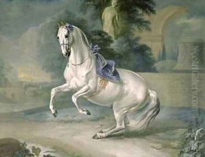 The White Stallion Leal en levade by J.G. & Brand, J.C. Hamilton