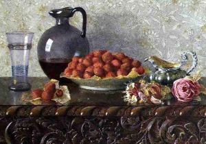 Still Life with Strawberries by Kate Hayllar
