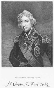 Portrait of Admiral Horatio Nelson with his signature by John Hoppner