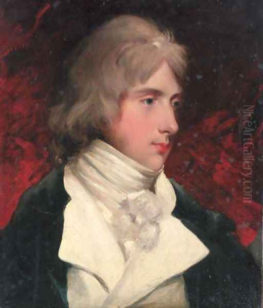 Portrait of Hugo Meynell, bust-length, in a black coat and white waistcoat - view 1