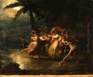 Fairies on the sea shore by Henry Howard