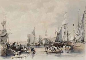 The Port of London by James Duffield Harding