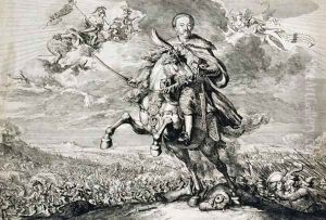 Glorification of John Sobieski III 1629-96bat the battle of Chocim by Romeyn de Hooghe