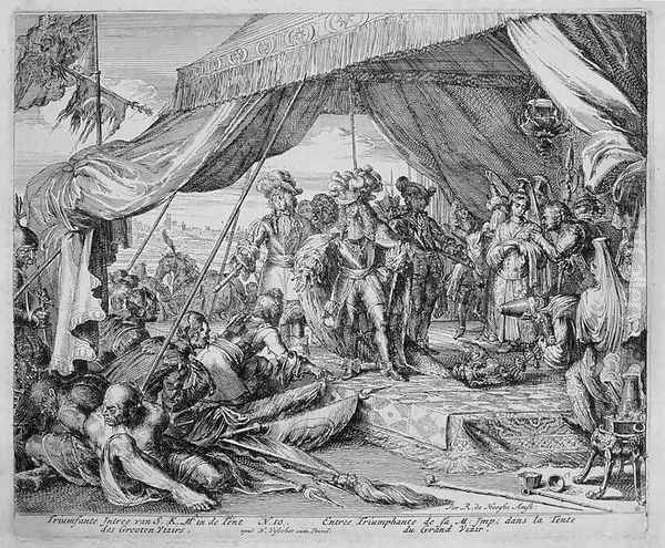 Vienna Print Cycle Entry of Emperor Leopold 1640-1705 into the Tent of the Grand Vizier - view 1