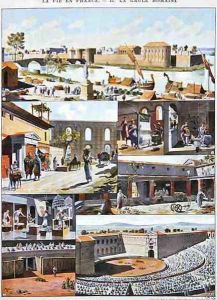 Scenes from Daily Life in Paris during the period of the Roman Empire by Theodor Josef Hubert Hoffbauer