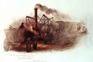 Old Locomotive Engine Wylam Colliery by Thomas H. Hair