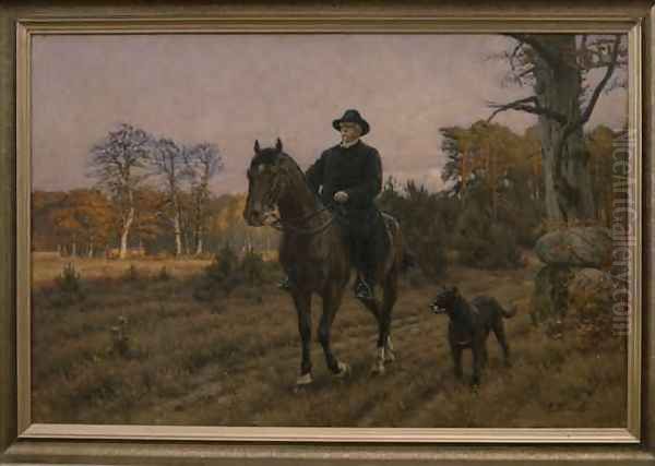 Bismarck on Horseback with Dog - view 1