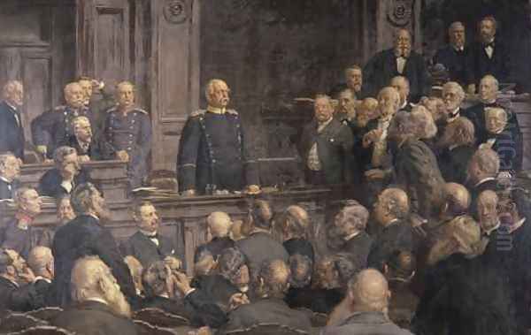 Conference of the German Reichstag on the 6th February 1888 - view 1