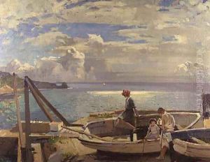 Lamorna Cove Last Day of the Holidays by Frank Gascoigne Heath