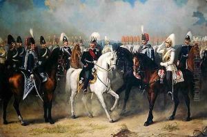 Elector Friedrich Wilhelm I of Hessen Kassel with his Officers on Parade