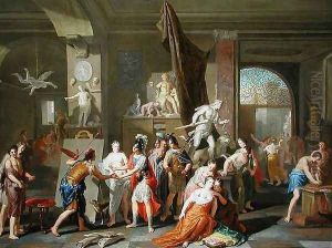 Apelles paints Campaspe by Gerard Hoet